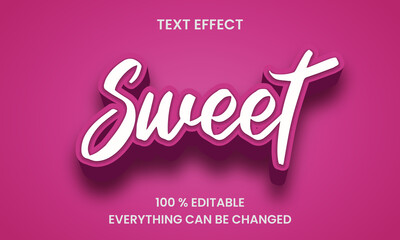 Sweet editable text effect