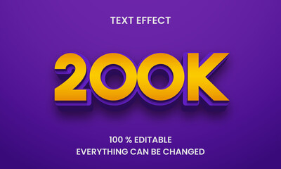 200K editable text effect