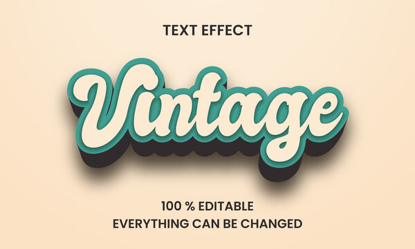 Vintage editable text effect