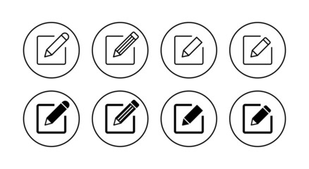 Edit icons set. edit document sign and symbol. edit text icon. pencil. sign up