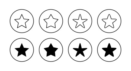 Star Icons set. rating sign and symbol. favourite star icon