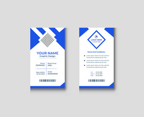 Business id card template with minimalist elements design 
