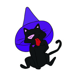 Vector children's design for backgrounds and fabrics, postcards.Funny Halloween party,pumpkin, ghost,skull,broom,bat,voodoo doll,Cauldron,witch hat