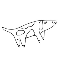 Vector children's design ,for a postcard banner sticker, A dog 