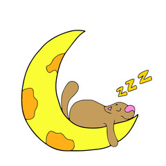 Vector children's design for backgrounds and fabrics, postcards, stickers. Cute cat