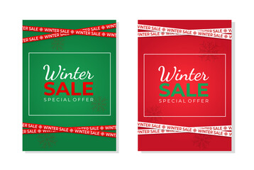 Red green winter sale tape ribbon card