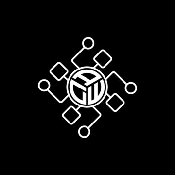 ADW letter logo design on black background. 
ADW circle letter logo design with ellipse shape.
ADW creative initials letter logo concept.ADW logo vector. 