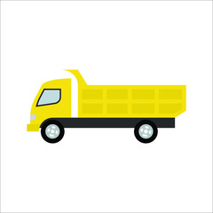 dump truck simple icon. Vector simple Illustration on white background.