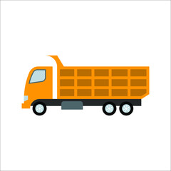 dump truck simple icon. Vector simple Illustration on white background.