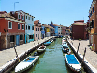 Fototapeta na wymiar Burano, Italy, July 2017 - landscape of this beautiful and colorful city