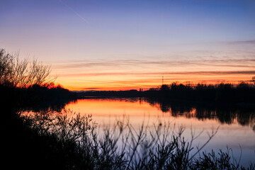 Tramonto sul fiume