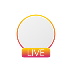 Live Stream icon template. Video Internet conference concept. Live stream, internet. Vector illustration.