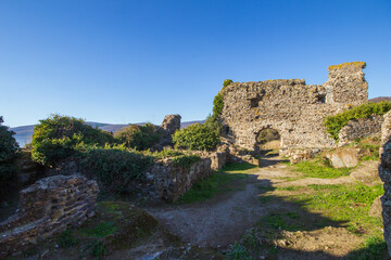 Fototapeta na wymiar An excellent strategic fortification of Orsini Fortress,is position situated on a steep hill of tuff.This is was built by Pope Innocent III in 12th century 