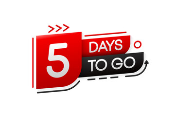 5 Days Left Banner. Geometry Banner for business, marketing and advertising. Vector illustration.