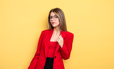 businesswoman looking arrogant, successful, positive and proud