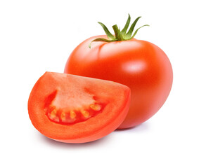 fresh red tomatoes isolated on white