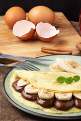 Brazilian Crepioca made with egg and tapioca.