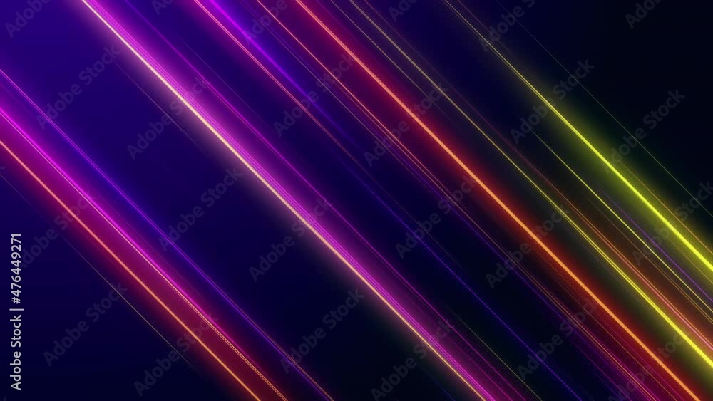 Poster abstract neon lines loop animation. modern background, seamless motion design, screensaver, backdrop