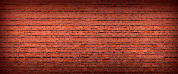 Red brown block brick wall