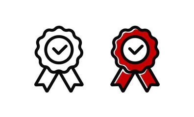 Rosette Stamp Logo Icon Vector Design Template