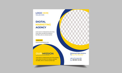 corporate and digital marketing social media post and web banner template design 