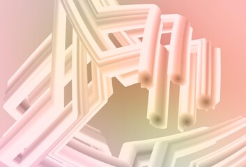 Light Pink, Green vector blurred shine abstract template.