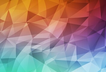 Obraz premium Light Green, Red vector polygon abstract background.