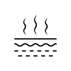 Smelly Skin Line Icon. Bad Skin Odor of Underarm, Feet, Armpit Linear Pictogram. Skin Stink Hygiene Trouble Outline Icon. Body Reek Concept. Stench Skin. Editable Stroke. Isolated Vector Illustration