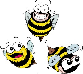 Funny Cartoon Bee