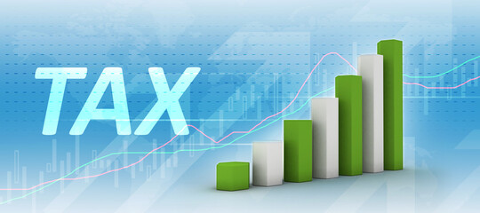 3d rendering Stock market online business concept. business Graph with lock
