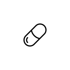 Pills Related Vector Line. Gel, Inhaler, Prescription, Syrup.