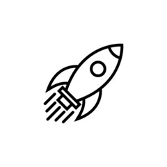 Rocket icon vector. Startup icon vector.