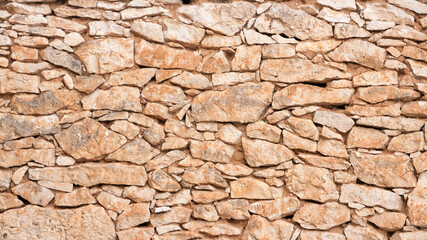 Muro rústico  de piedras 