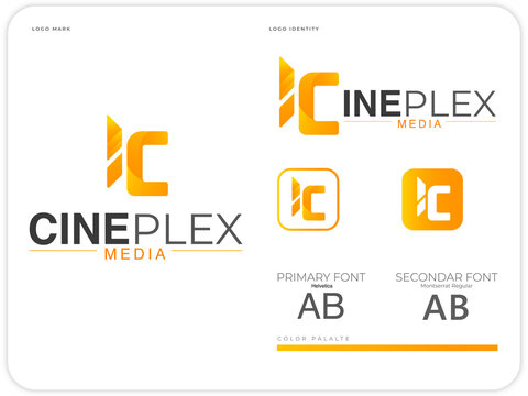 media/Studio logo design. Colorful flat style media logo vector template. 