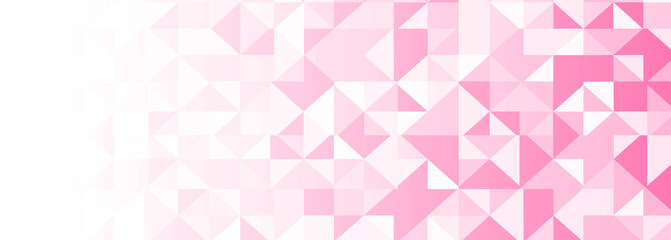 Abstract pink geometric banner background