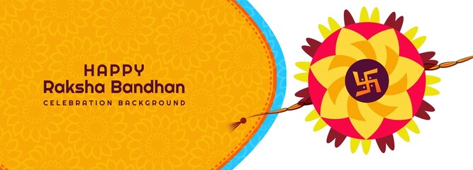 Fototapeta Happy raksha bandhan festival creative banner background obraz