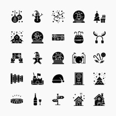 Icon set Christmas solid or glyph style. You can make any purpose for website mobile app presentation and any other projects. Enjoy this icon for your project.
