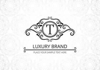 Premium luxury creative letter T logo for company