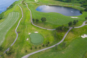 Top view of the golf court