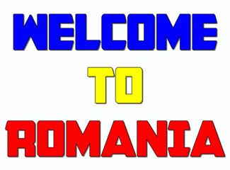 Welcome to Romania symbol illustration