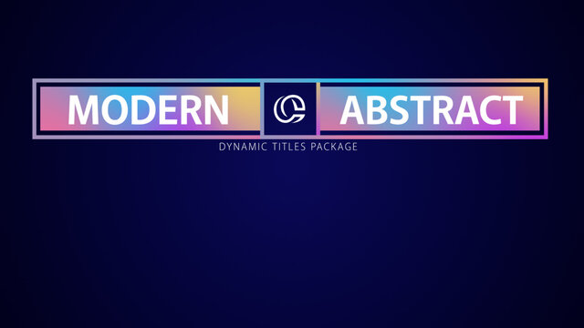 Dynamic and Modern Abstract Titles