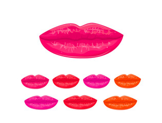 Lip icon set