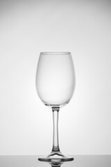 beautiful glass of wine on a white background