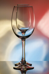 beautiful glass of wine on background