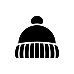 Hat icon. Black silhouette. Front side view. Vector simple flat graphic illustration. The isolated object on a white background. Isolate.