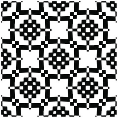 Decorative abstract pattern. Black and white seamless geometric pattern. 