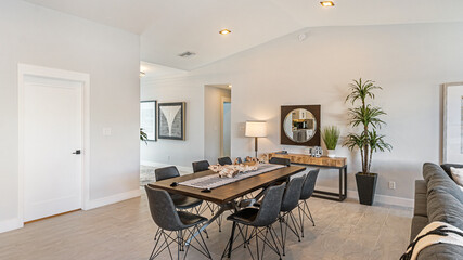Luxury white dining room 