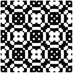 Decorative abstract pattern. Black and white seamless geometric pattern. 