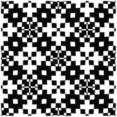 Fototapeta premium Decorative abstract pattern. Black and white seamless geometric pattern. 