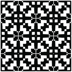 Decorative abstract pattern. Black and white seamless geometric pattern. 